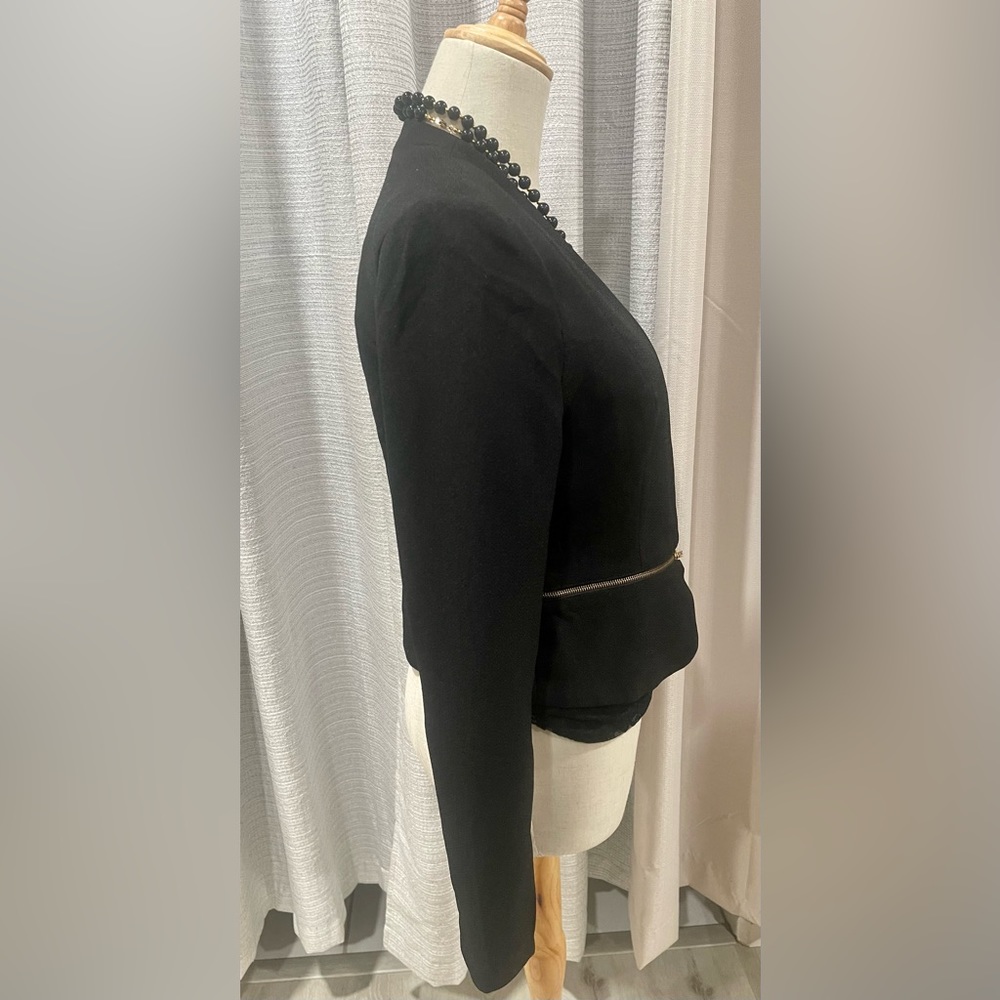 Guess Solid Black Mid-Waste Blazer - image 6